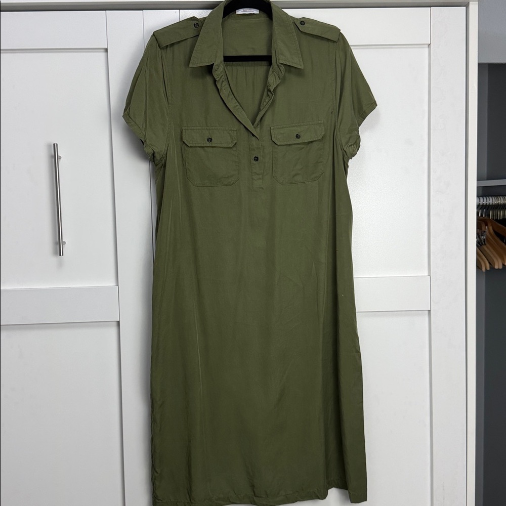 Olive Green Shirt Dress
